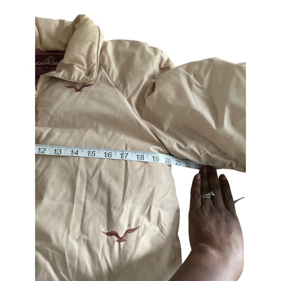 Vintage Jordache Puffer Down Jacket Duck & Fowl Feathers Embroidered Birds  XS - Picture 7 of 13
